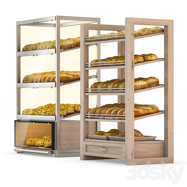 Bread racks with filling 3DS Max - thumbnail 2