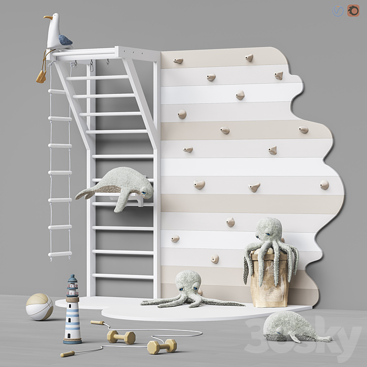 Toys and furniture set 89 3DS Max - thumbnail 1