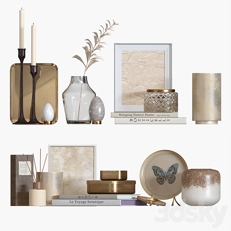Decorative set ZARA HOME 3D Model