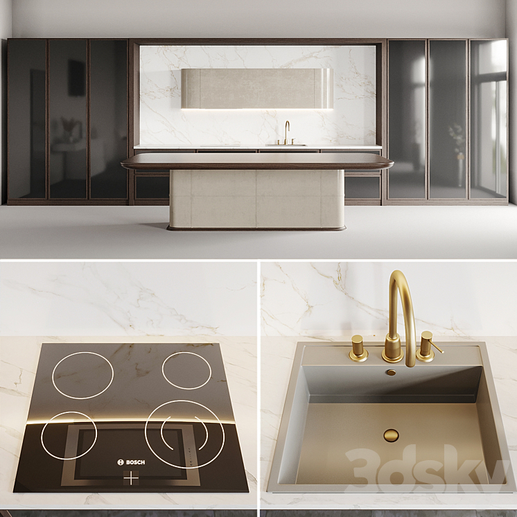 PHILOSOPHY kitchen from PHILIPP SELVE factory 3DS Max - thumbnail 1