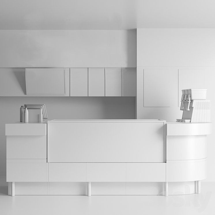 Confectionery shop with desserts and sweets 4. Cafe 3D Model