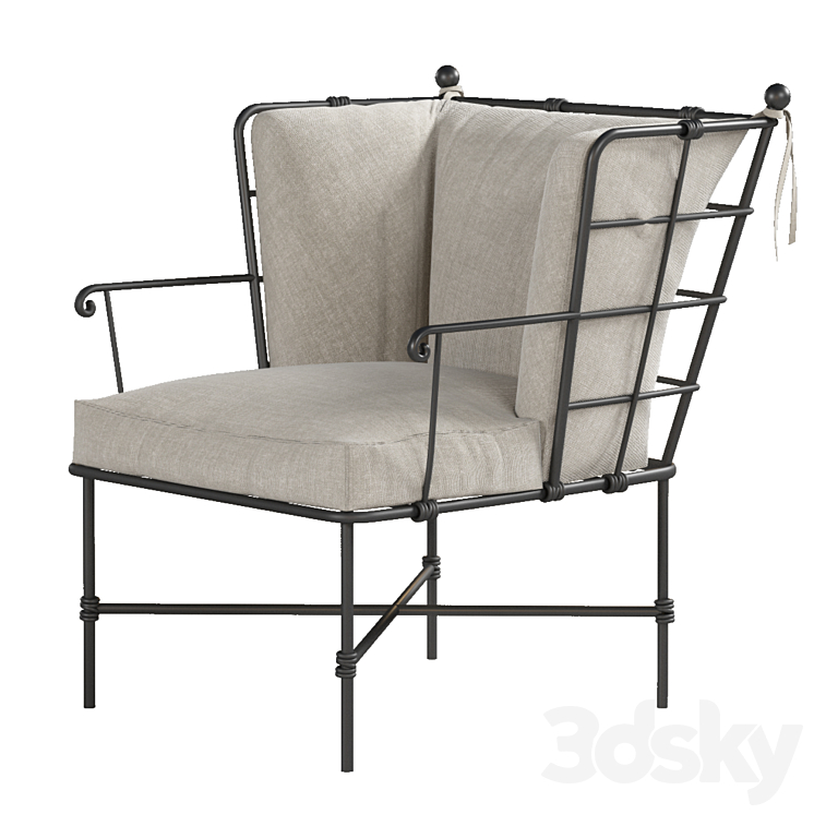 out door chair 3DS Max Model - thumbnail 1