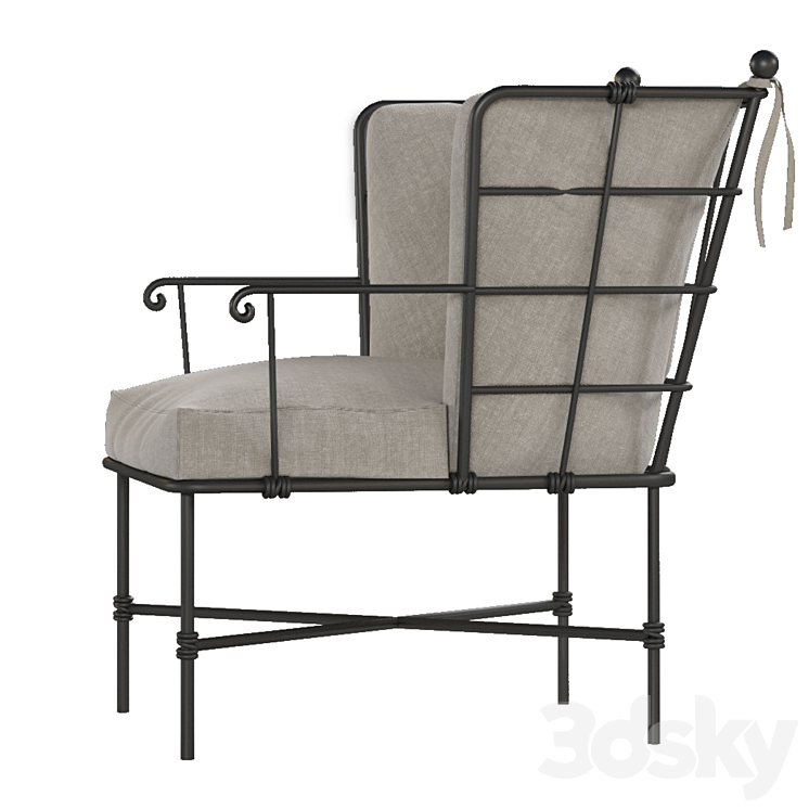 out door chair 3DS Max Model - thumbnail 2