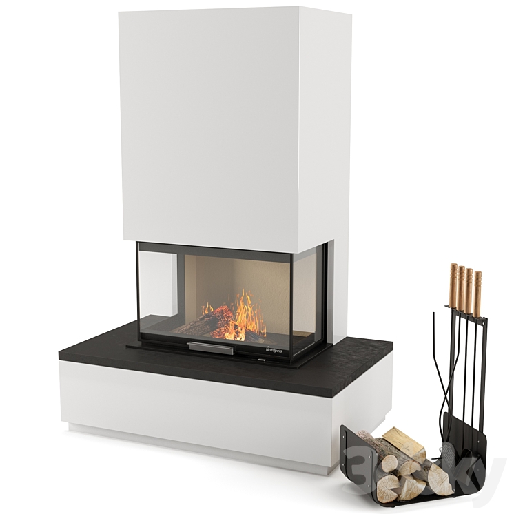 fireplace nordpeis 3DS Max - thumbnail 1