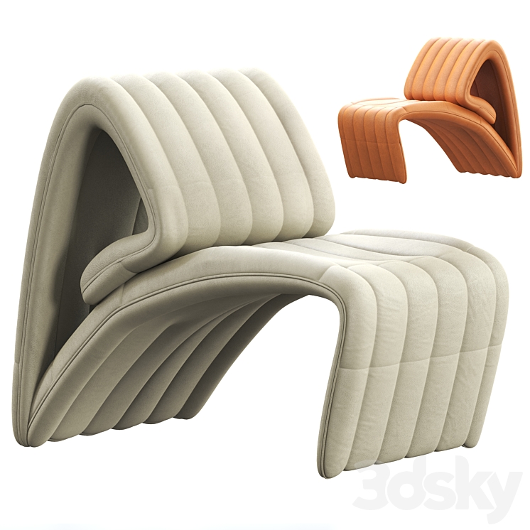 de Sede DS 266 Recliner leather armchair 3DS Max Model - thumbnail 1