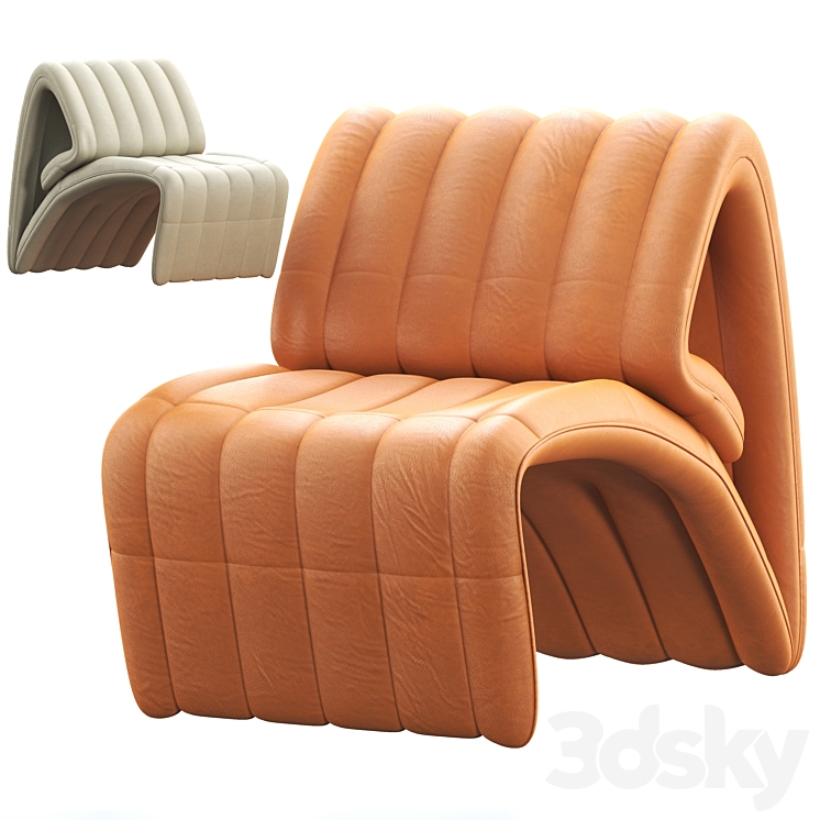 de Sede DS 266 Recliner leather armchair 3DS Max Model - thumbnail 2