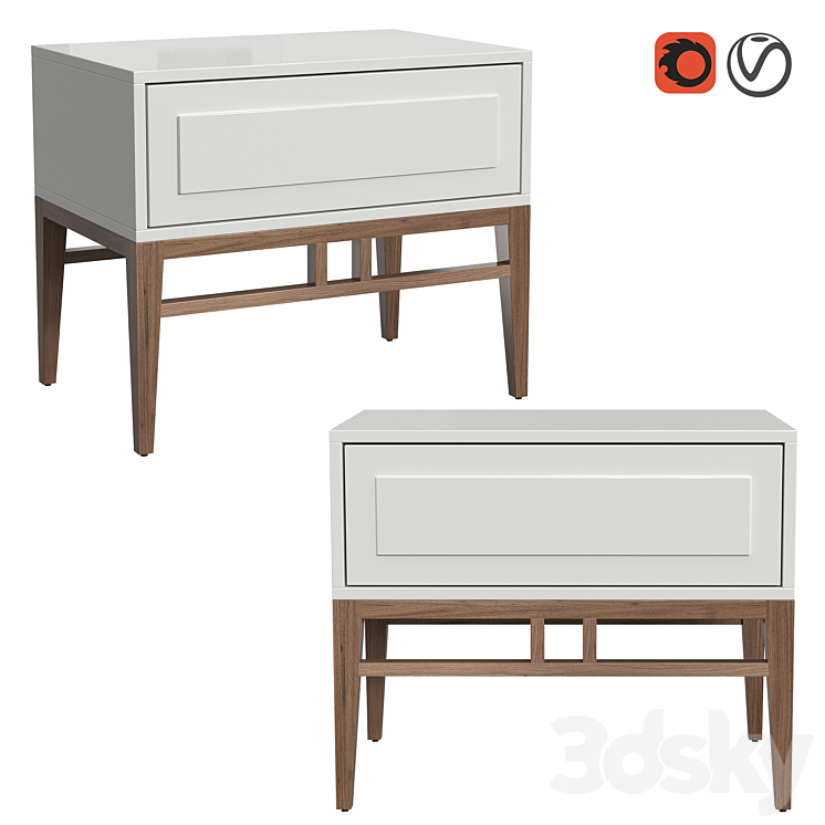Angel Cerda Nightstand CP1709-H 3DS Max - thumbnail 2