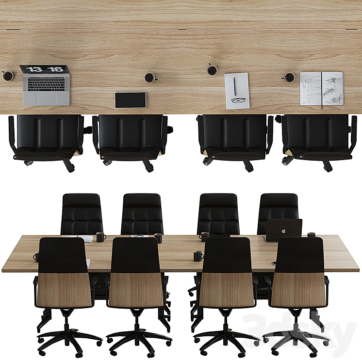 conference table 3DS Max Model - thumbnail 2