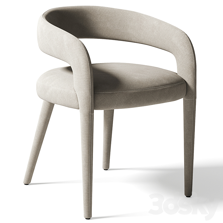Chair LISETTE GRAY DINING CHAIR CB2 exclusive 3DS Max - thumbnail 1
