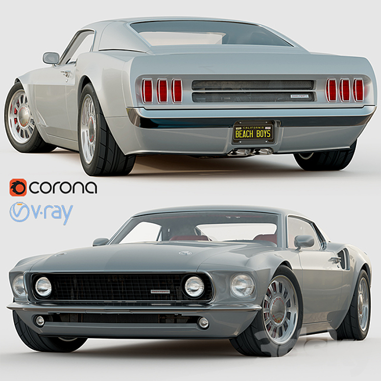 Ford Mustang Mach 40 3DS Max - thumbnail 1