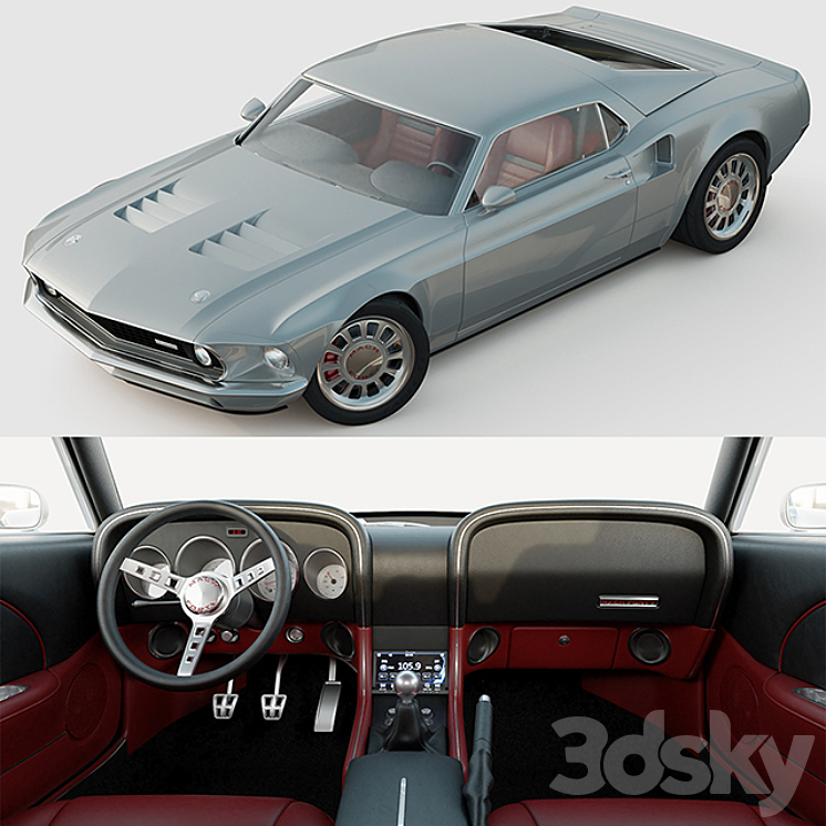 Ford Mustang Mach 40 3DS Max - thumbnail 2