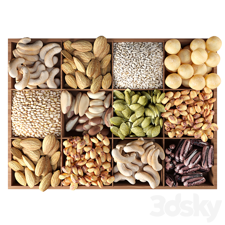 Nuts. Food 3D Model