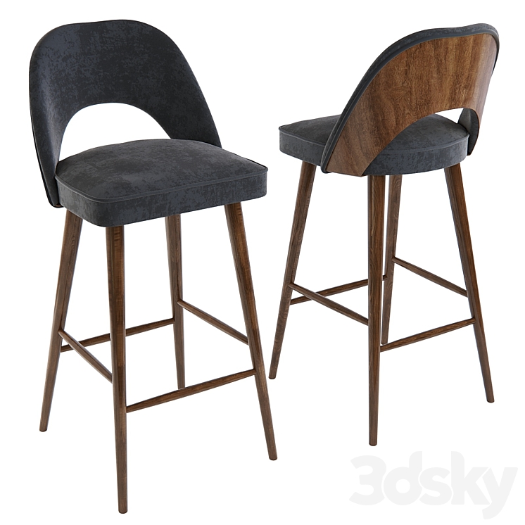 Bar stool GLORI-9 from Stella 3DS Max Model - thumbnail 1