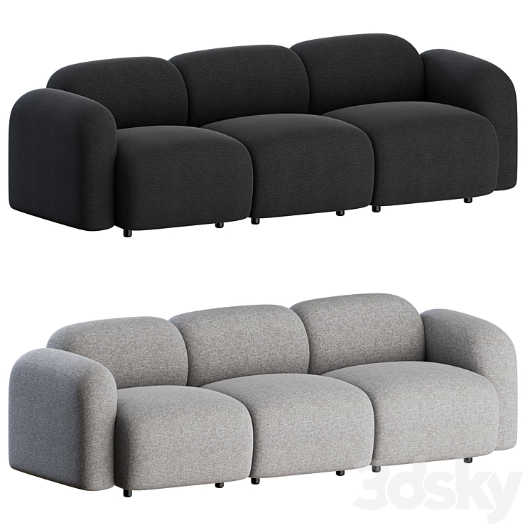 Swell Sofa 3 Seater by Normann Copenhagen 3DS Max - thumbnail 1