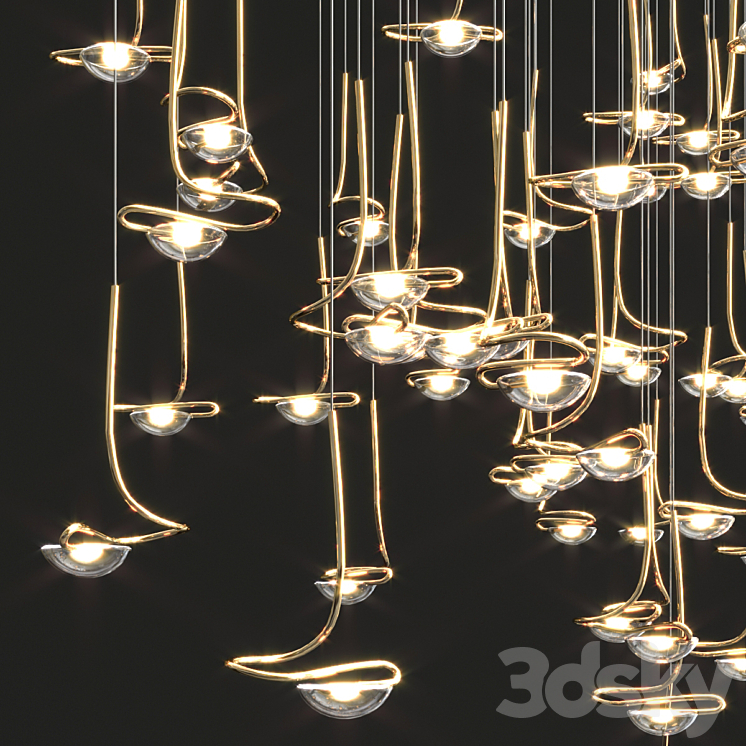 Catellani & Smith Jackie Chandelier 3DS Max - thumbnail 2
