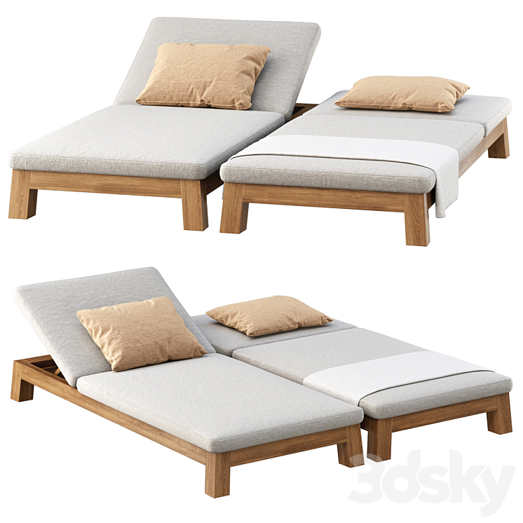 GIJS Sun lounger by Piet Boon 3D Model
