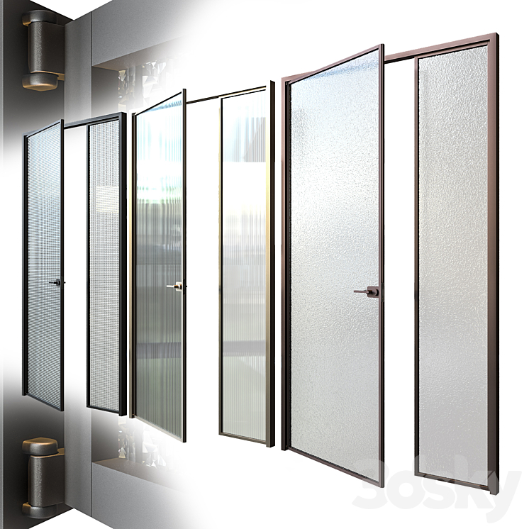 Glas Italia swing doors 3D Model