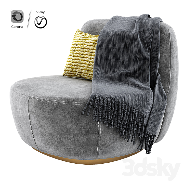 KELLY CHAIR 3DS Max - thumbnail 1