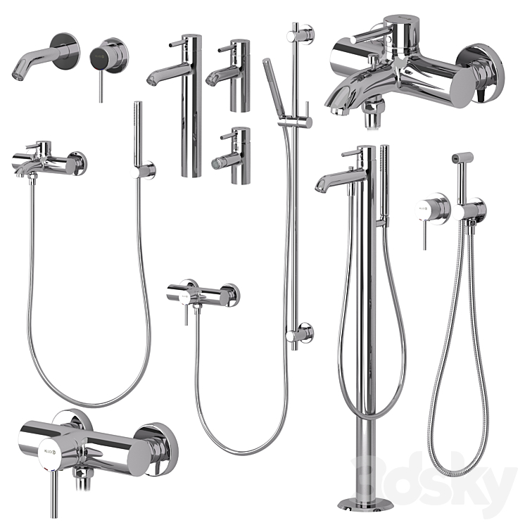 Kludi set 2 | Bozz | with adjustable watering can 3D Model