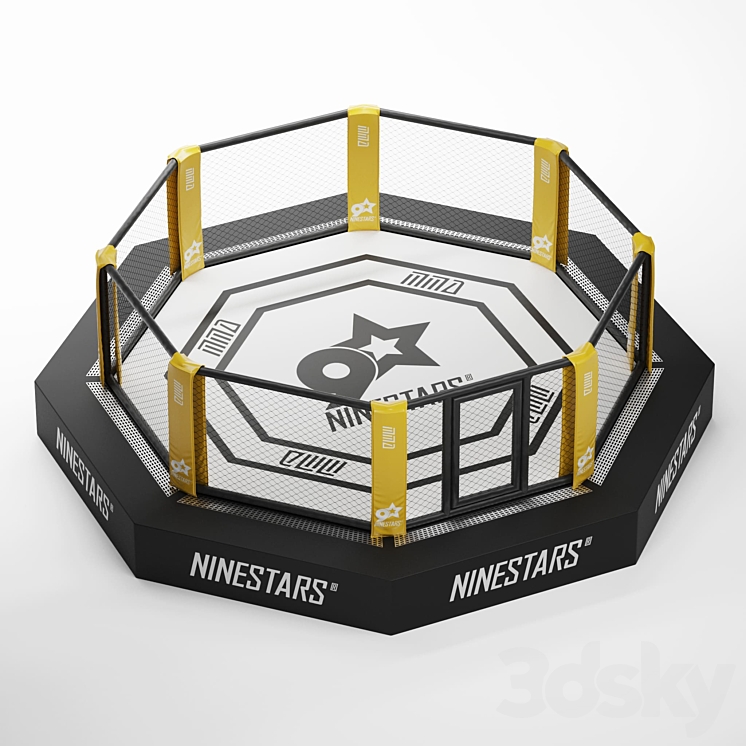 MMA arena octagon 3DS Max Model - thumbnail 1
