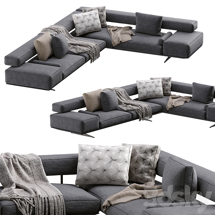 Sofa Wing By Flexform 3DS Max - thumbnail 1