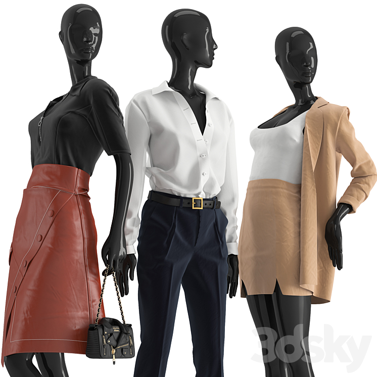 Business suits for women 3DS Max - thumbnail 2