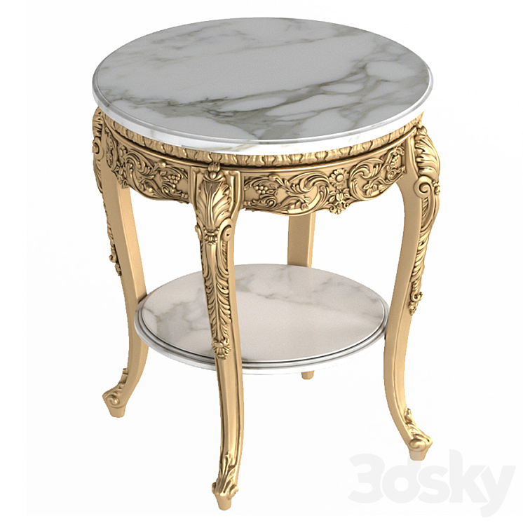 Roberto Giovannini coffee table. CLASSICAL ROUND SIDE TABLE 3DS Max Model - thumbnail 2