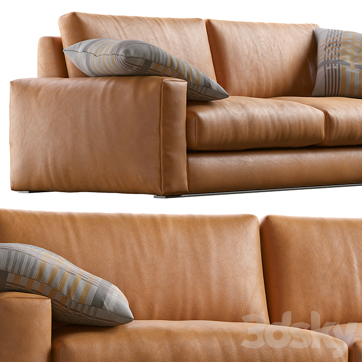 Leather Sofa 810 FLY By Vibieffe 3DS Max Model - thumbnail 2