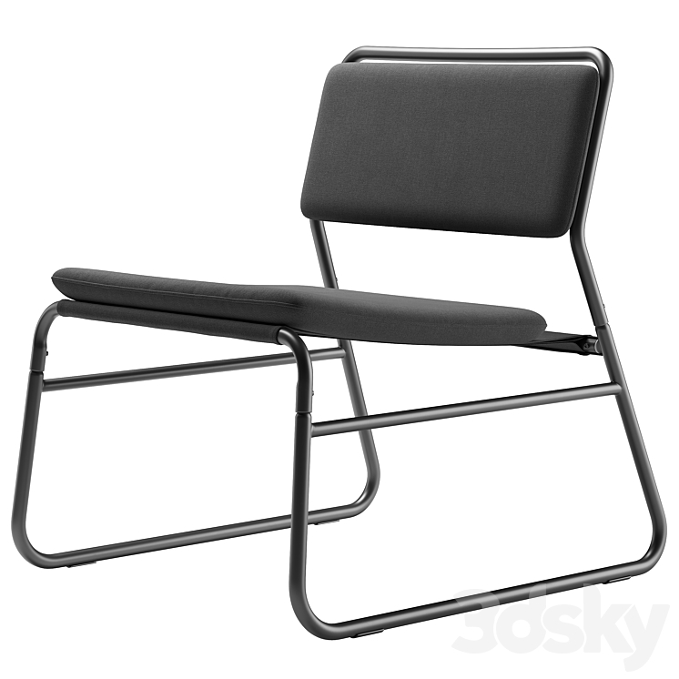 Linnerback Easy Chair by Ikea 3DS Max Model - thumbnail 2