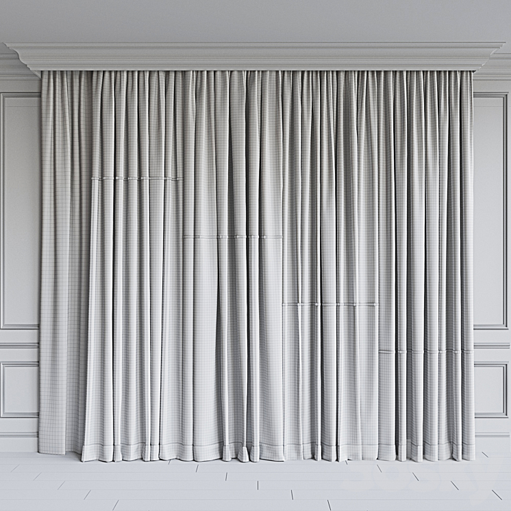 Set of curtains 92 3D Model