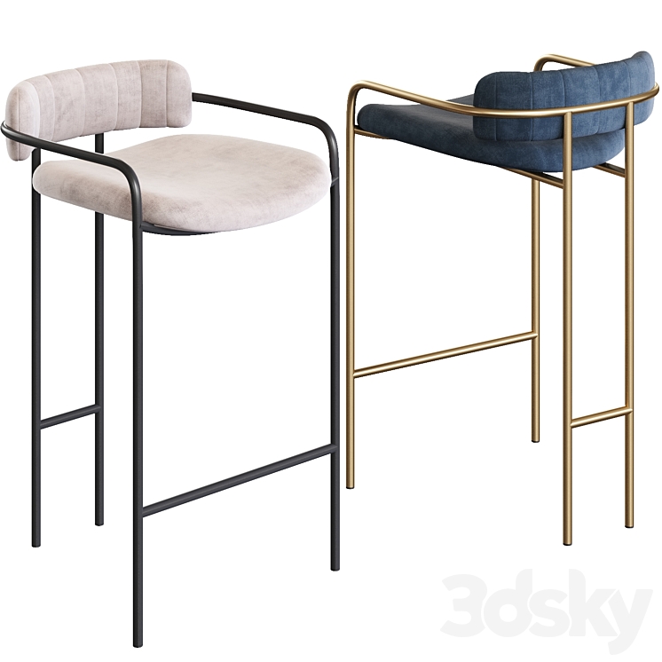West elm Lenox Counter Stool Chair 3D model
