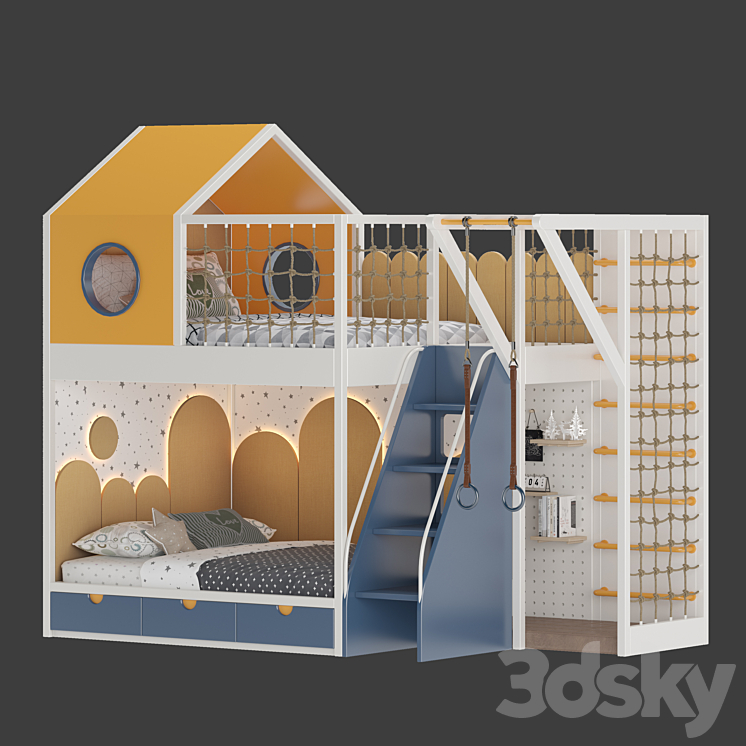 Childrens furniture set 03 3D Model
