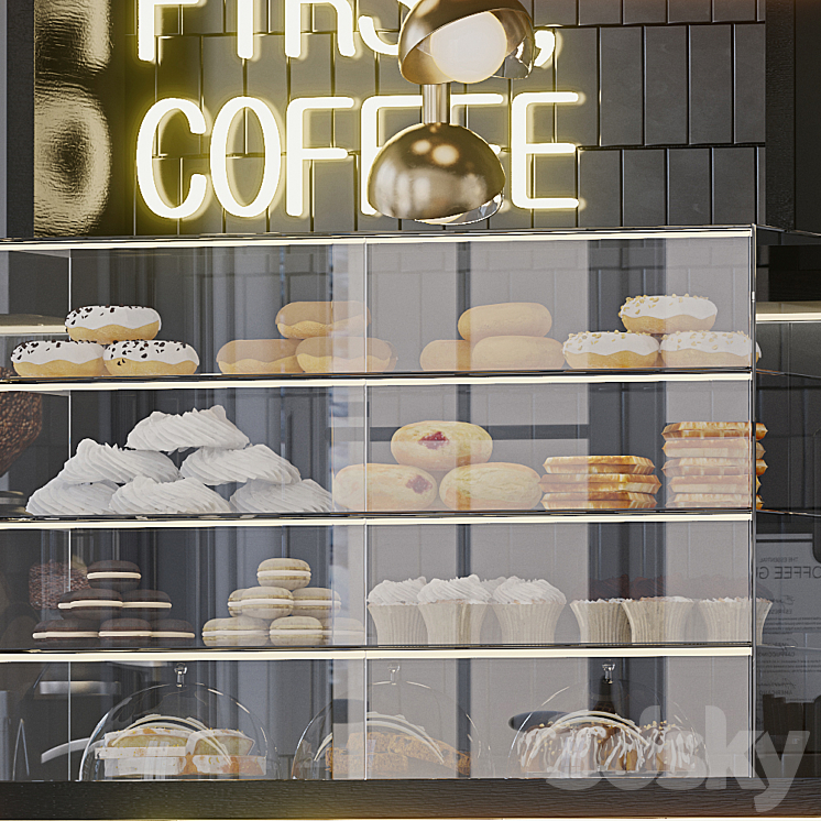 Coffee shop 2 3D Model Free
