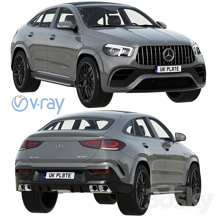 Mercedes-Benz AMG GLE 63 Coupe 2021 3DS Max - thumbnail 1