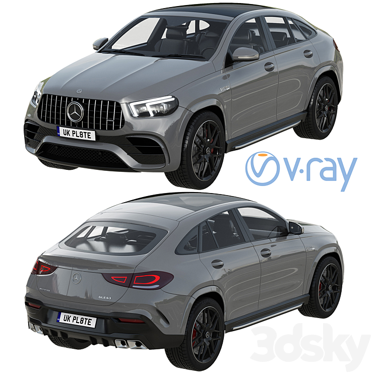 Mercedes-Benz AMG GLE 63 Coupe 2021 3DS Max - thumbnail 2
