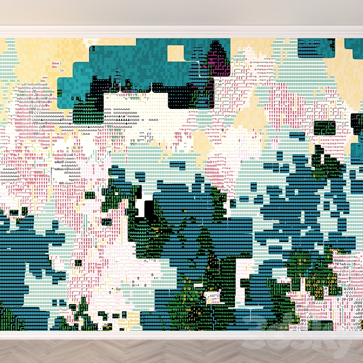 14 Wallpaper - Infinite Coding - Wall covering - 3D model