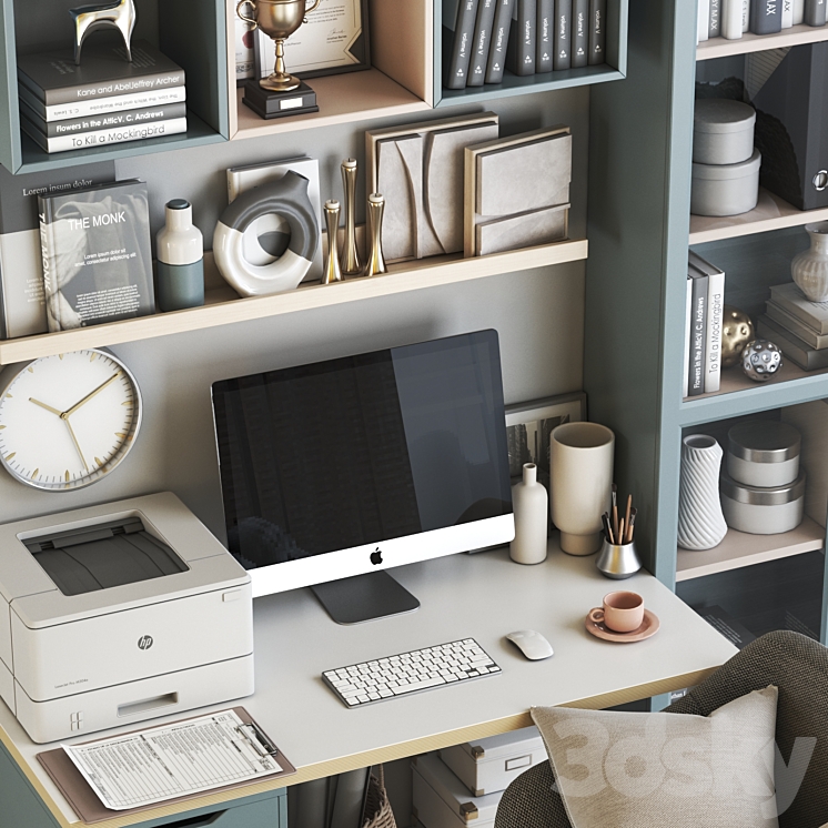 IKEA office workplace 96 3DS Max - thumbnail 2