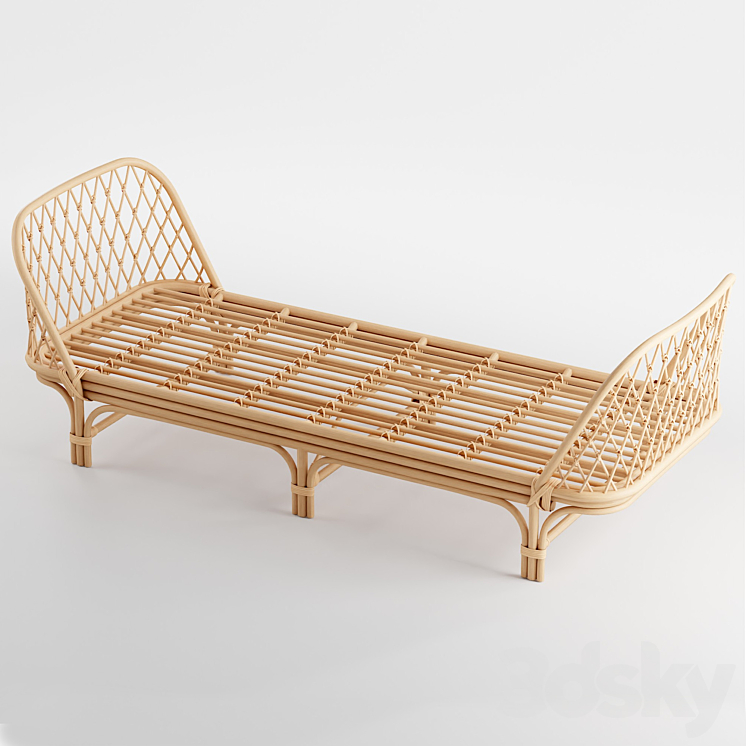 Kaliko Rattan Daybed 3DS Max Model - thumbnail 1