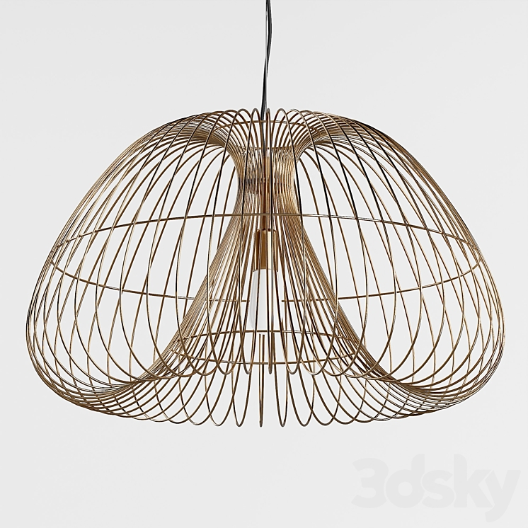 Cosmo Brass Wire Pendant Light Pendant light 3D model