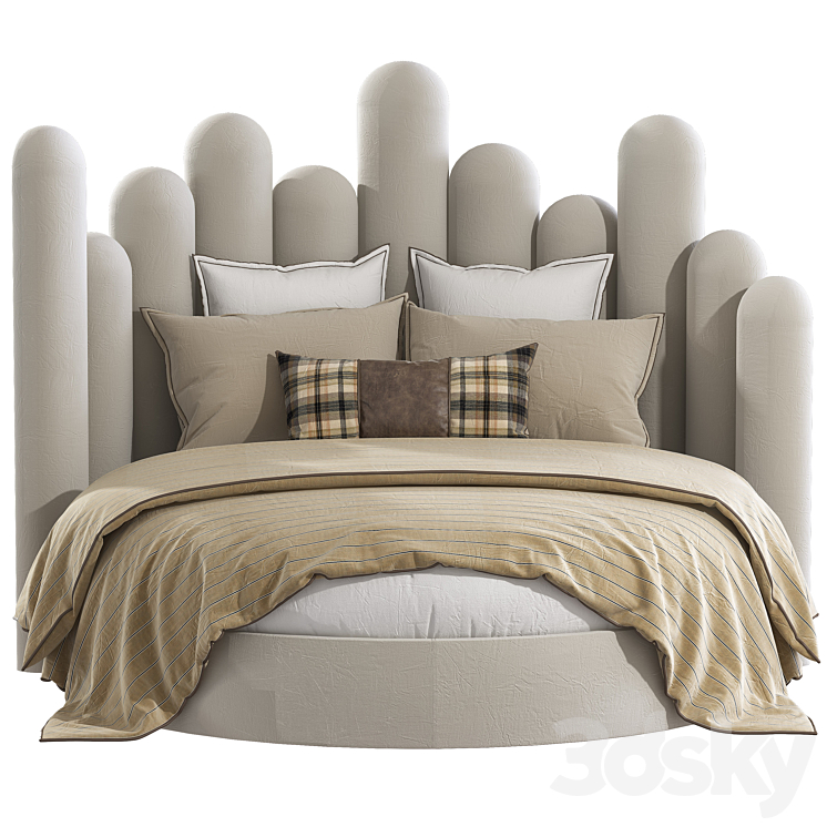 Round bed 2 3DS Max - thumbnail 1