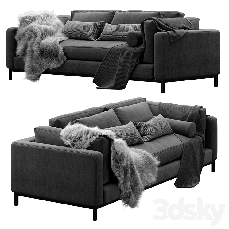 Four Hands Grammercy Sofa Bennett Moon 3D Model