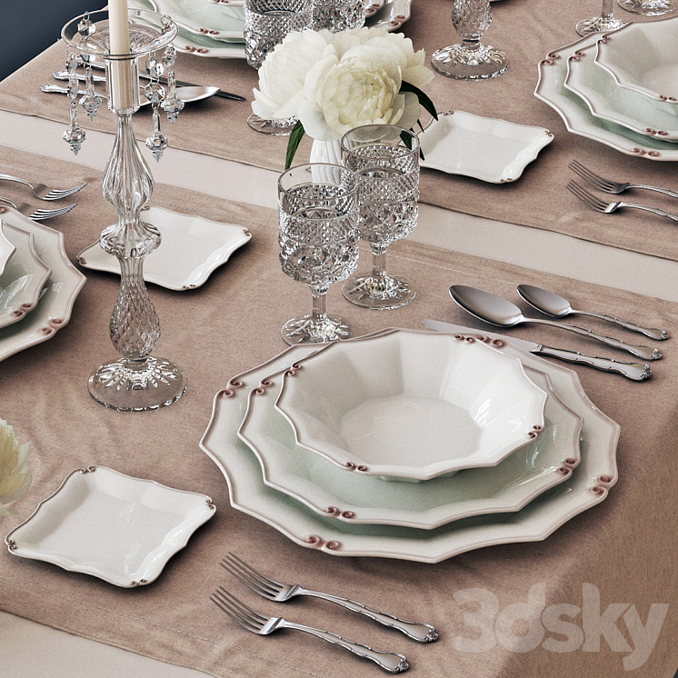 Table setting 11 3D Model