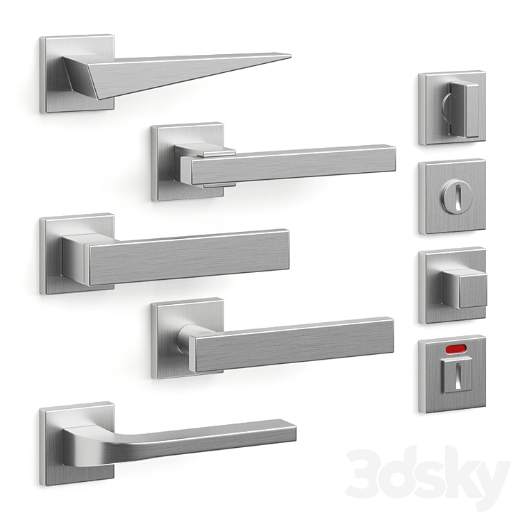 Olivari door handles 3D Model