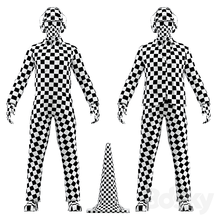 Road worker 3D Model