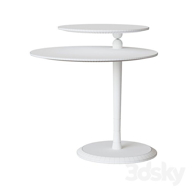 Side table Vaiven walnut 3DS Max - thumbnail 2