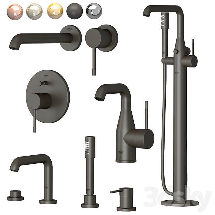Grohe set 3 Essence 3DS Max Model - thumbnail 1