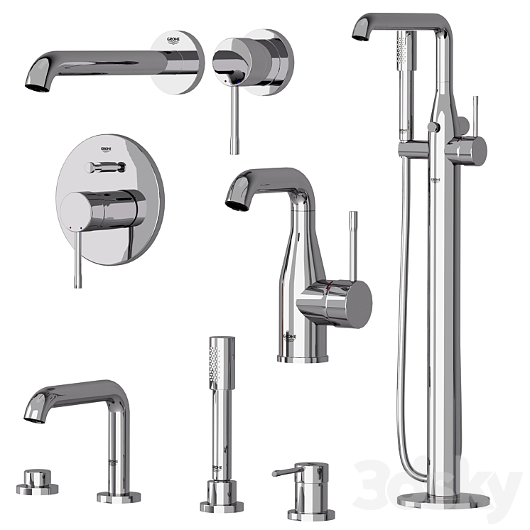Grohe set 3 Essence 3DS Max Model - thumbnail 2