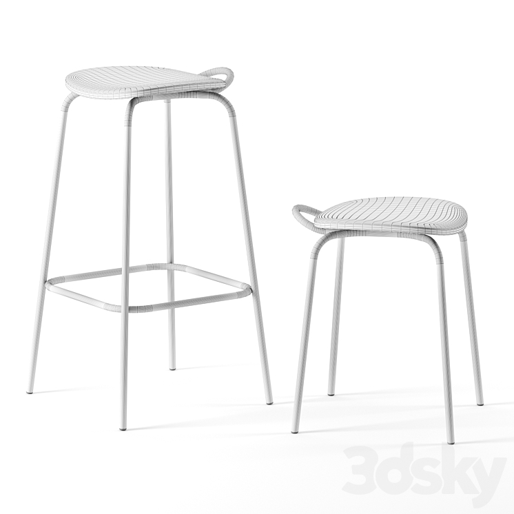 FORCINA stools by Mattiazzi 3D Model