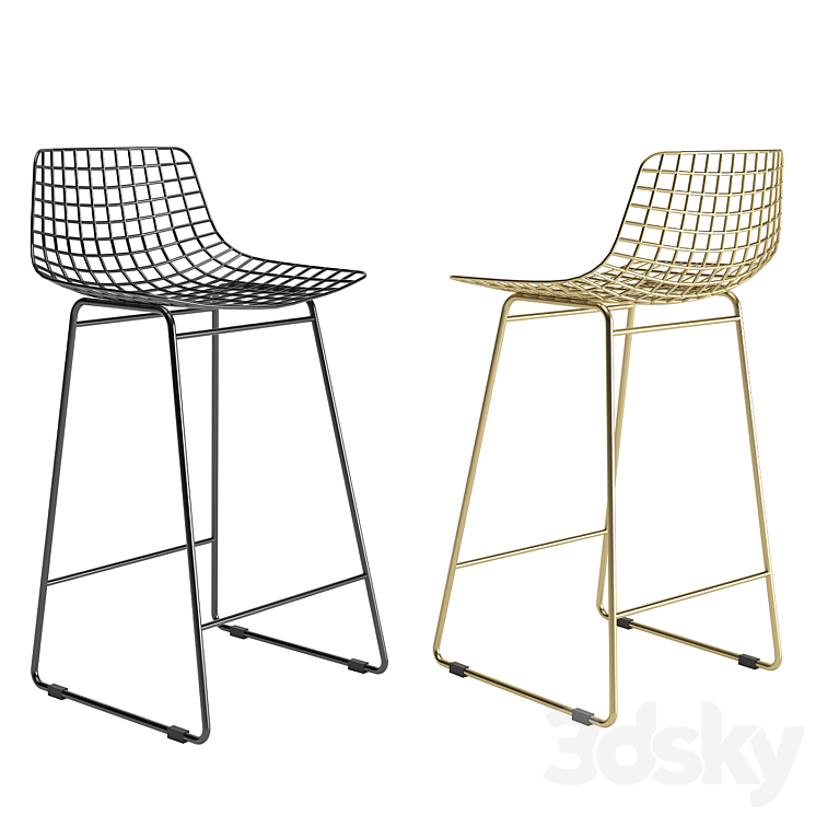 Hkliving Wire stool 3DS Max - thumbnail 1