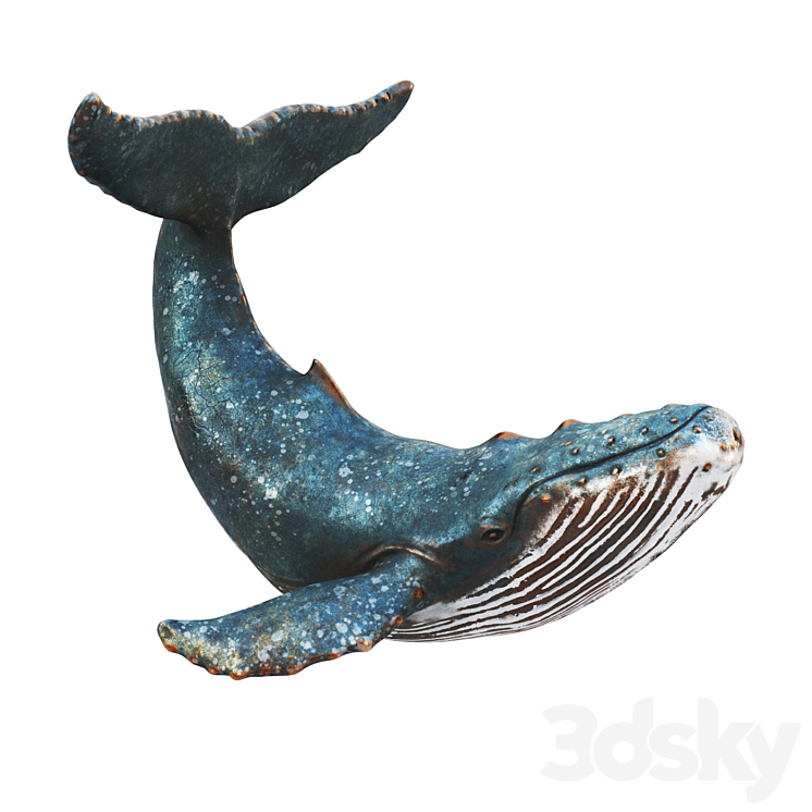 Bronze whale 3DS Max Model - thumbnail 1